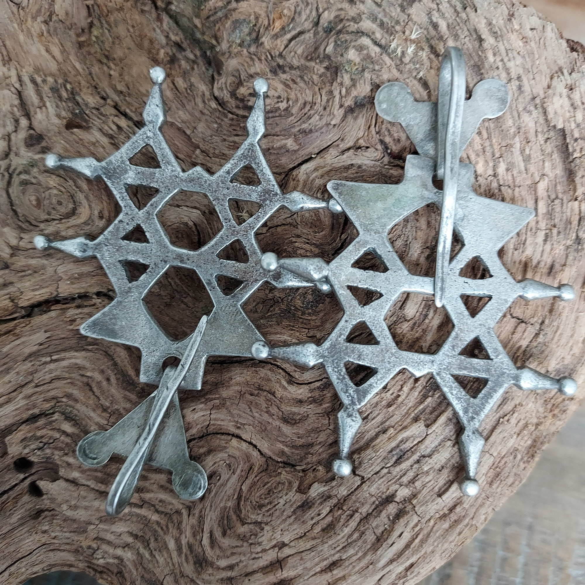 Impressive Tuareg Agadez Cross Earrings - Image 5