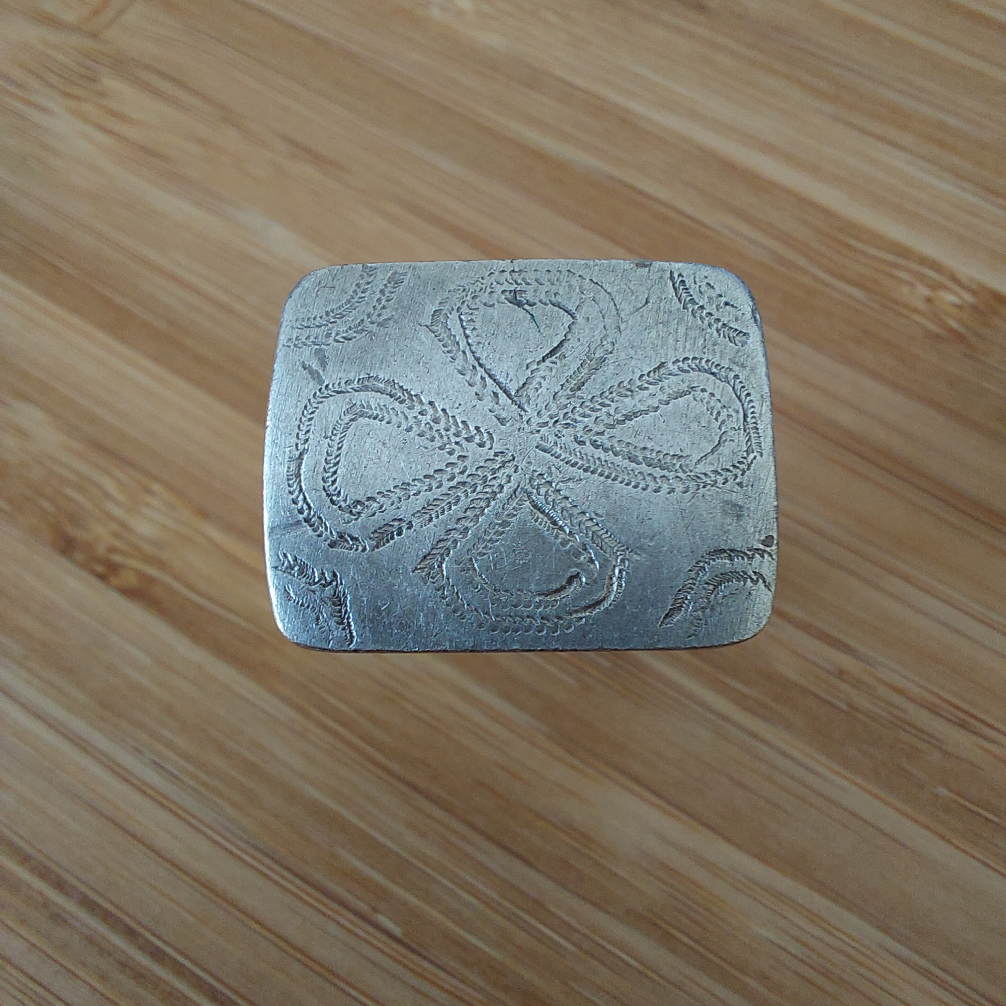 Tuareg Silver Tabloid Ring Size 7 1/2, Mali - Image 3
