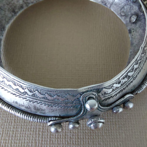 Old Tuareg ethnic bracelet from Timbuktu Mali.