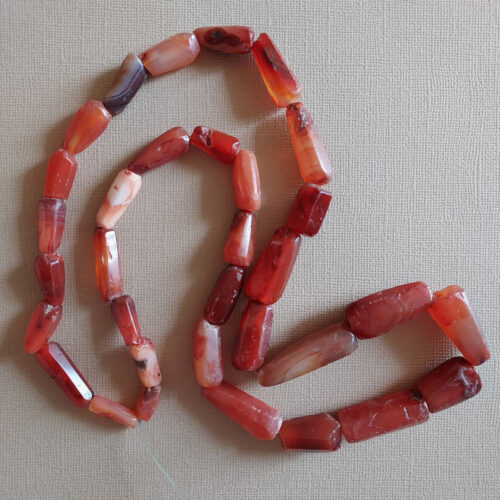 Old carnelian agate beads from Mali.