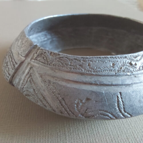 Old ethnic aluminium bracelet from Mali.