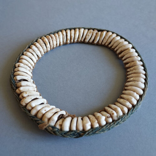 Old African Toussian cowrie shell armlet from Burkina Faso.