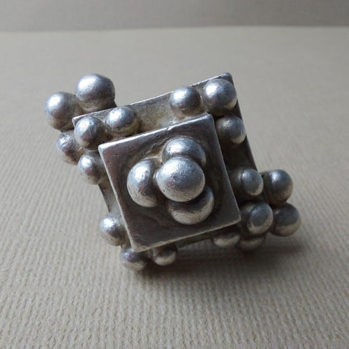 magnificent and unique peul fulani silver statement ring from mali