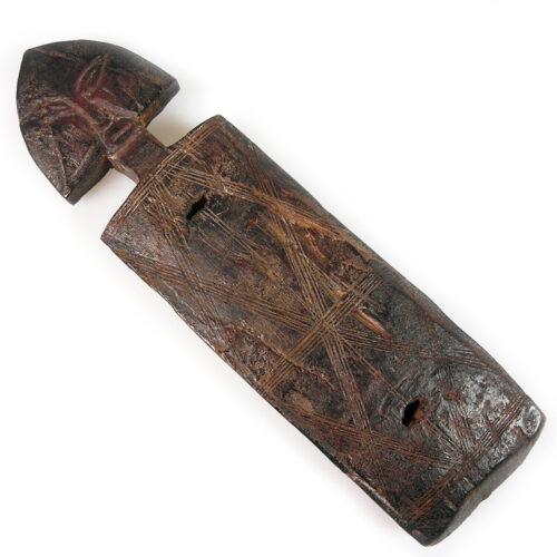 Old Dogon granary door lock or door bolt from Mali.