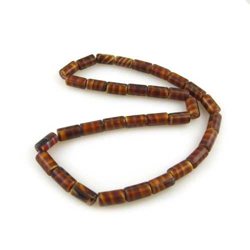 antique czech or bohemian tortoise shell glass trade beads