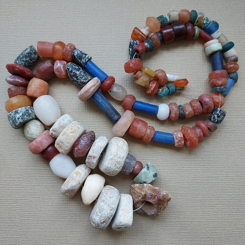 Mosaic Variscite Stone, Mixed Beads and Crystal, natural Stone Leather –  Chandras Treasures