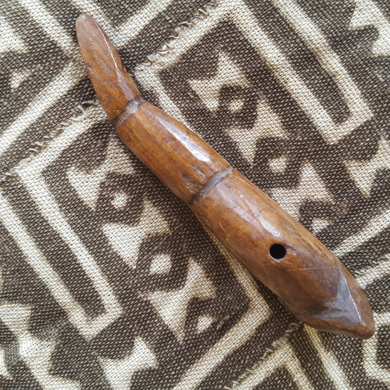 Bamana wood whistle flute from Mali.