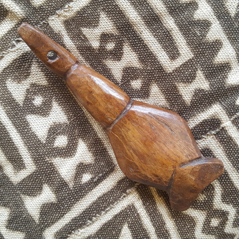 Bamana wood whistle flute from Mali.