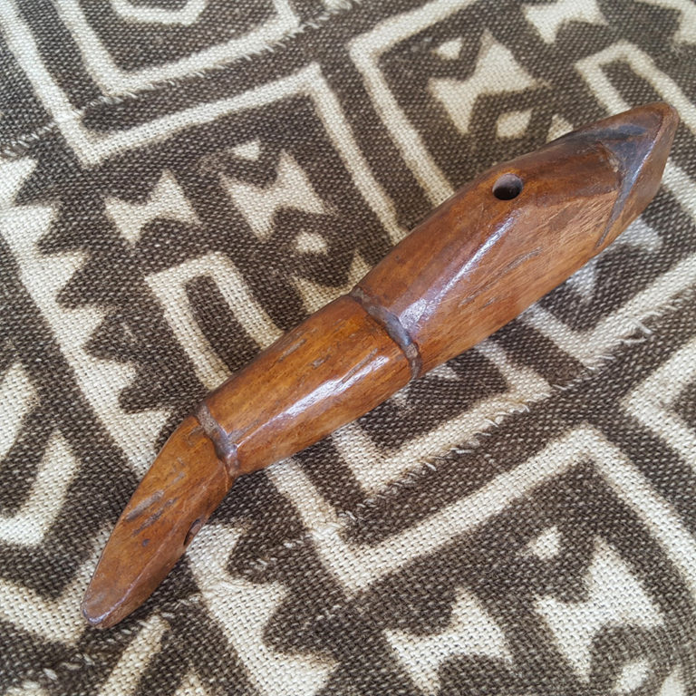 Bamana wood whistle flute from Mali.