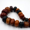 Long strand of phenolic resin amber beads from the African trade.