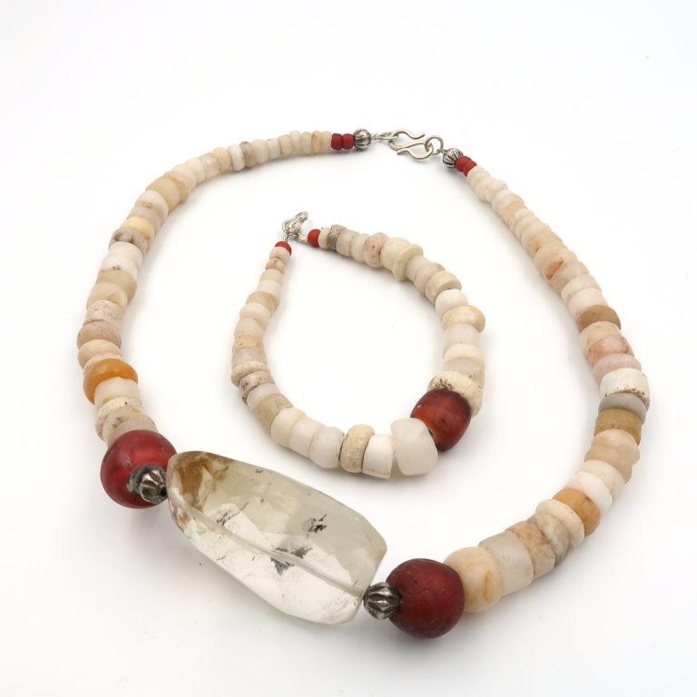 Ancient Beads Necklace and Bracelet Set - Image 5
