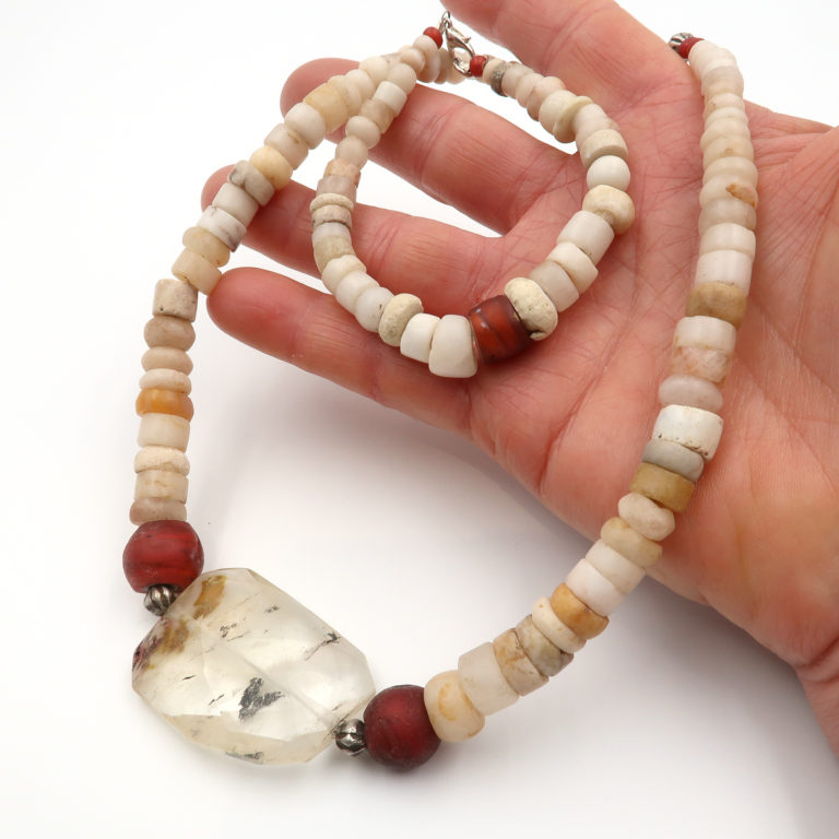 Ancient Beads Necklace and Bracelet Set - Image 3