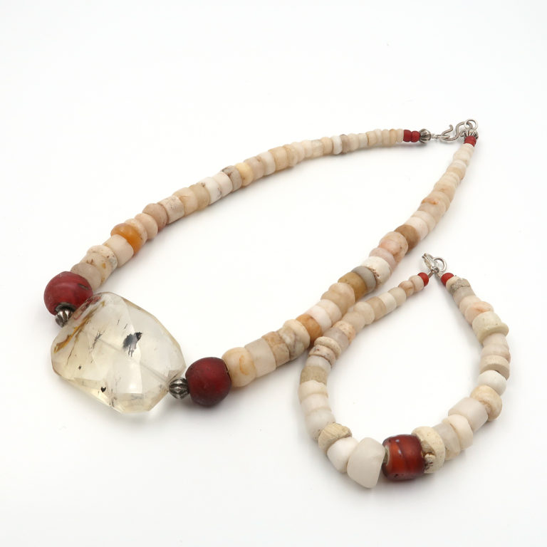 Ancient Beads Necklace and Bracelet Set - Image 4