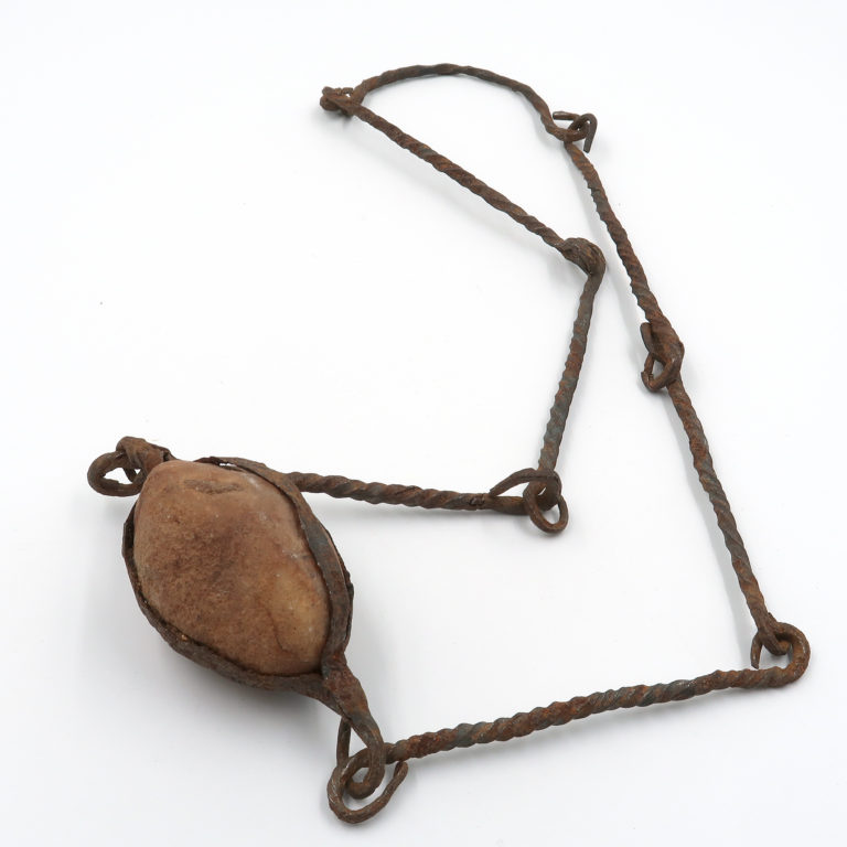 Dogon necklace from Mali with large stone.