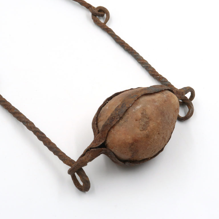 Dogon necklace from Mali with large stone.