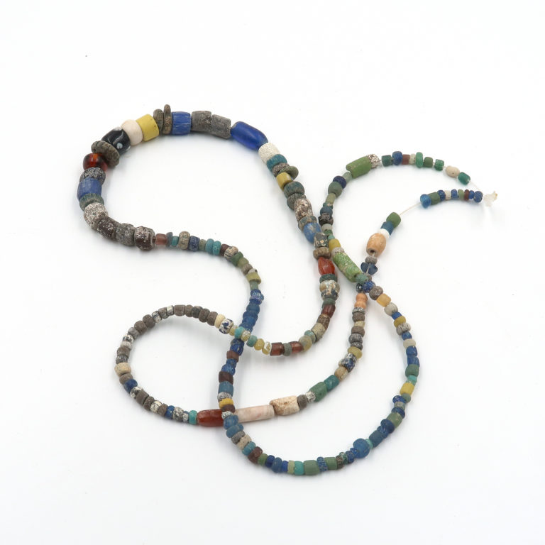 Blue Ancient Djenne Nila Glass Beads 4mm Mali African Seed 24-26 Inch Strand 