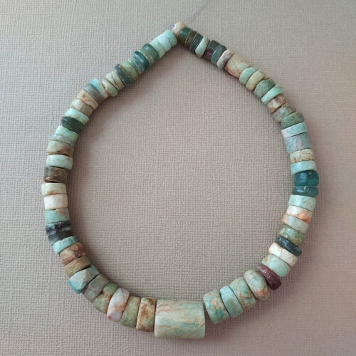 Amazonite stone beads from Mali.