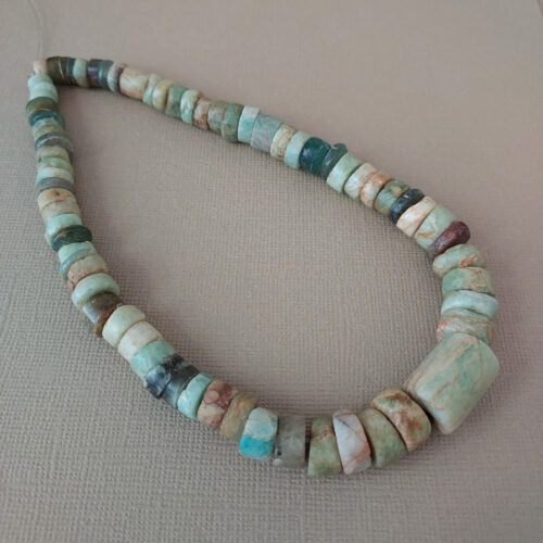 Amazonite stone beads from Mali.