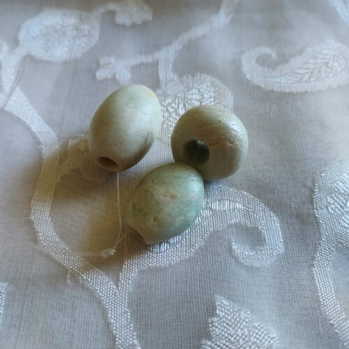 Amazonite stone beads from the Sahara.