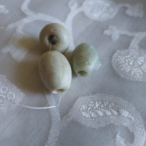 Amazonite stone beads from the Sahara.