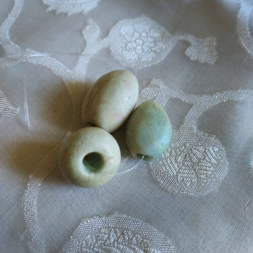 Amazonite stone beads from the Sahara.