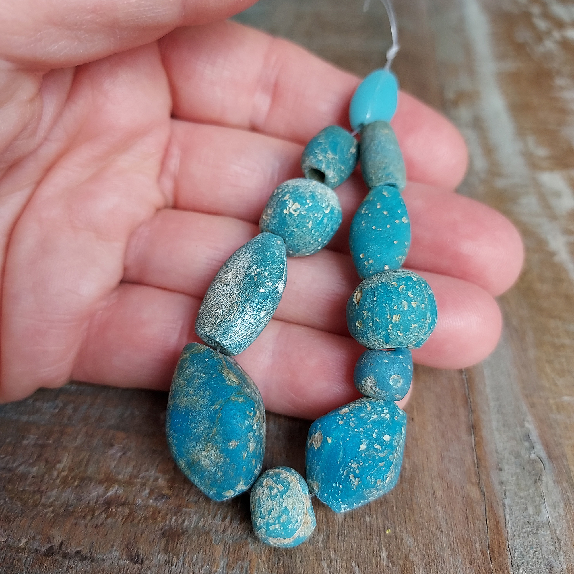 Eleven Ancient Faience Beads - KAZAART