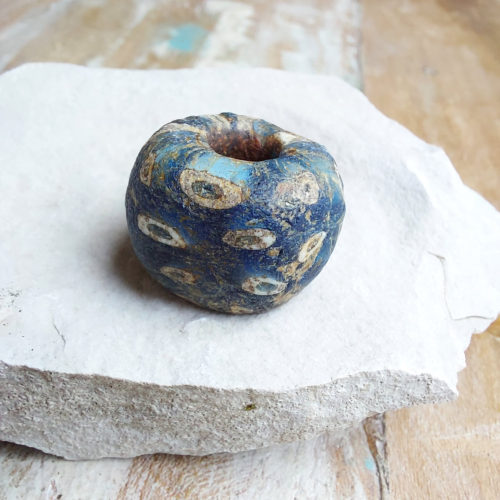 Mosaic Roman period glass bead.