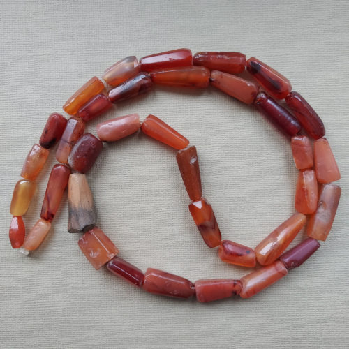 Antique carnelian beads from Mali.