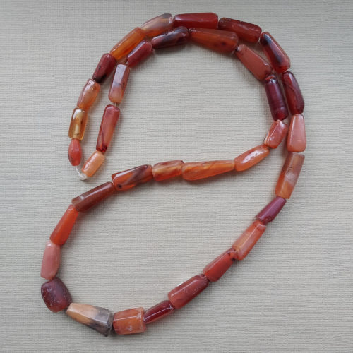 Antique carnelian beads from Mali.