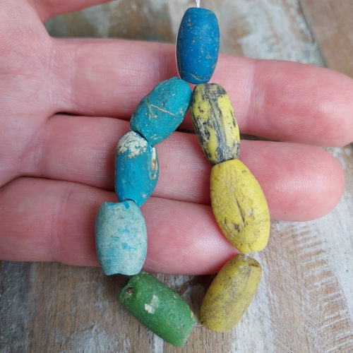 Eight Oval Faience Beads - Image 4