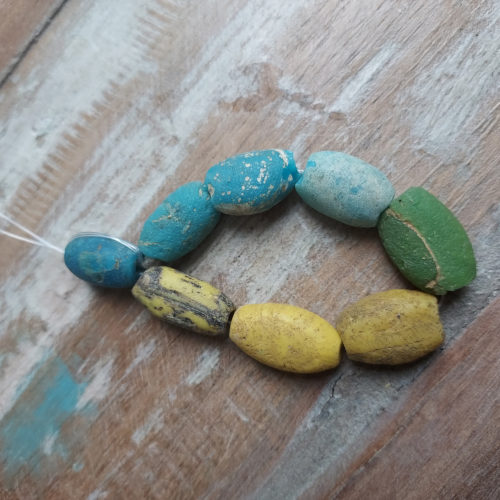 Eight Oval Faience Beads - Image 5