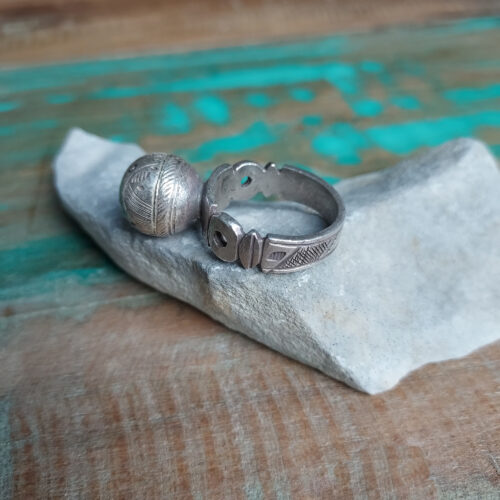 Peul silver talisman ring from Mali.