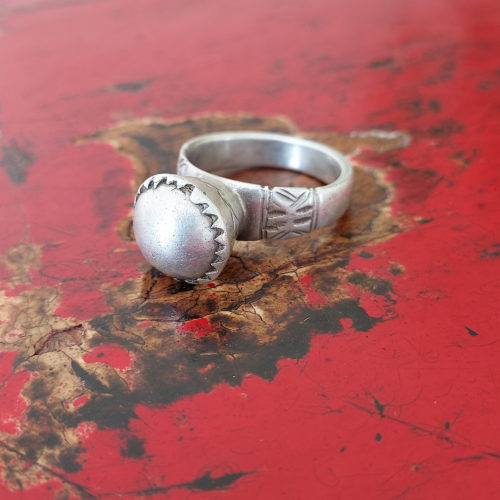 Fulani Peul silver amulet ring