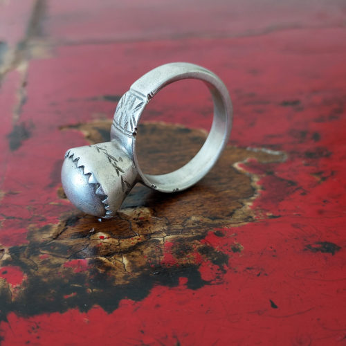 Fulani Peul silver amulet ring