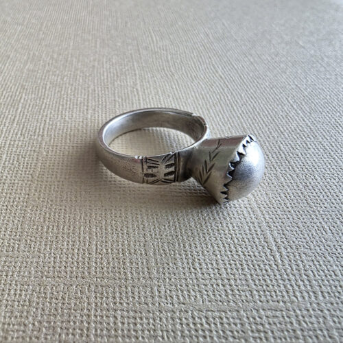 Fulani silver amulet ring