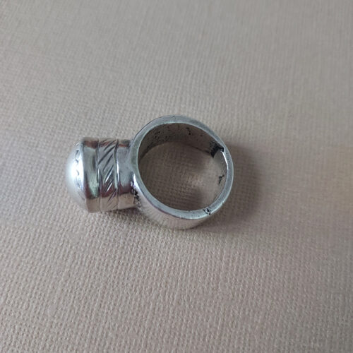 Peul Fulani silver dome ring.