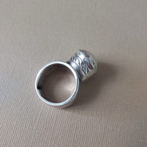 Peul Fulani silver dome ring.