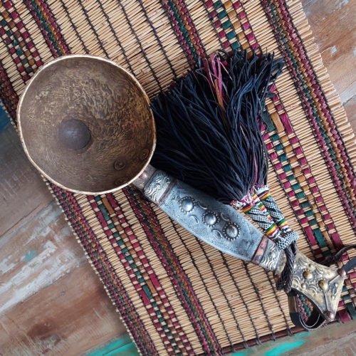 tuareg decorated ceremonial ladle for camel milk