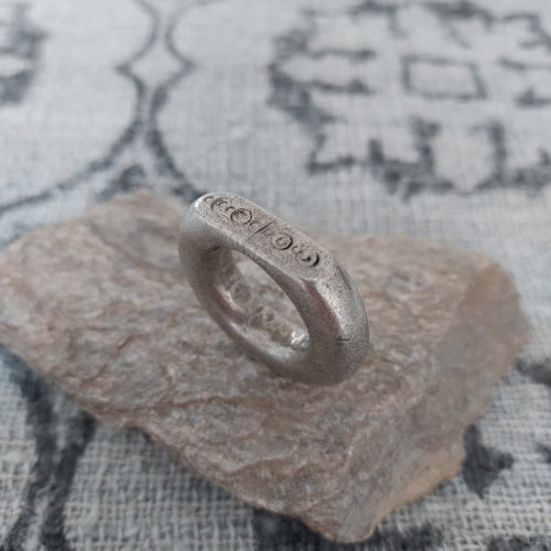 Tuareg or Fulani ring or pendant with circle design from Niger.