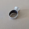 Tuareg decorated silver ring with from Mali.