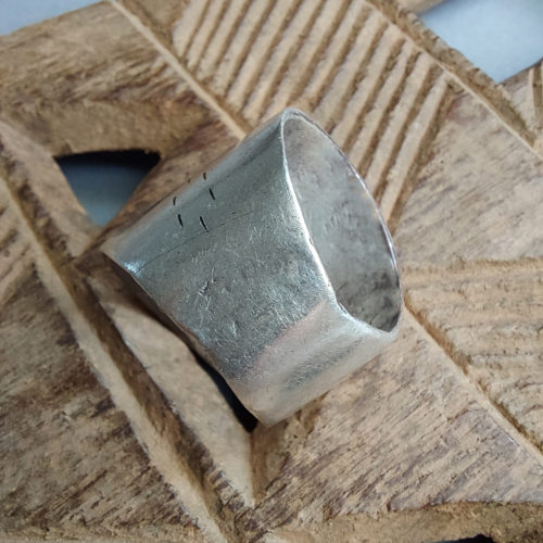 Tuareg silver amulet script ring for protection