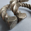 Tuareg silver alloy metal anklets with pattern from Niger.