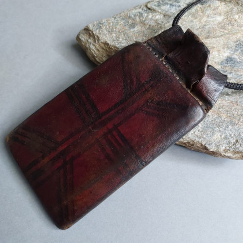 Wodaabe tribal leather talisman amulet grigri necklace.