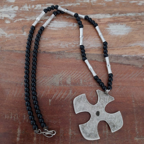 Tuareg necklace with barchakea cross pendant.