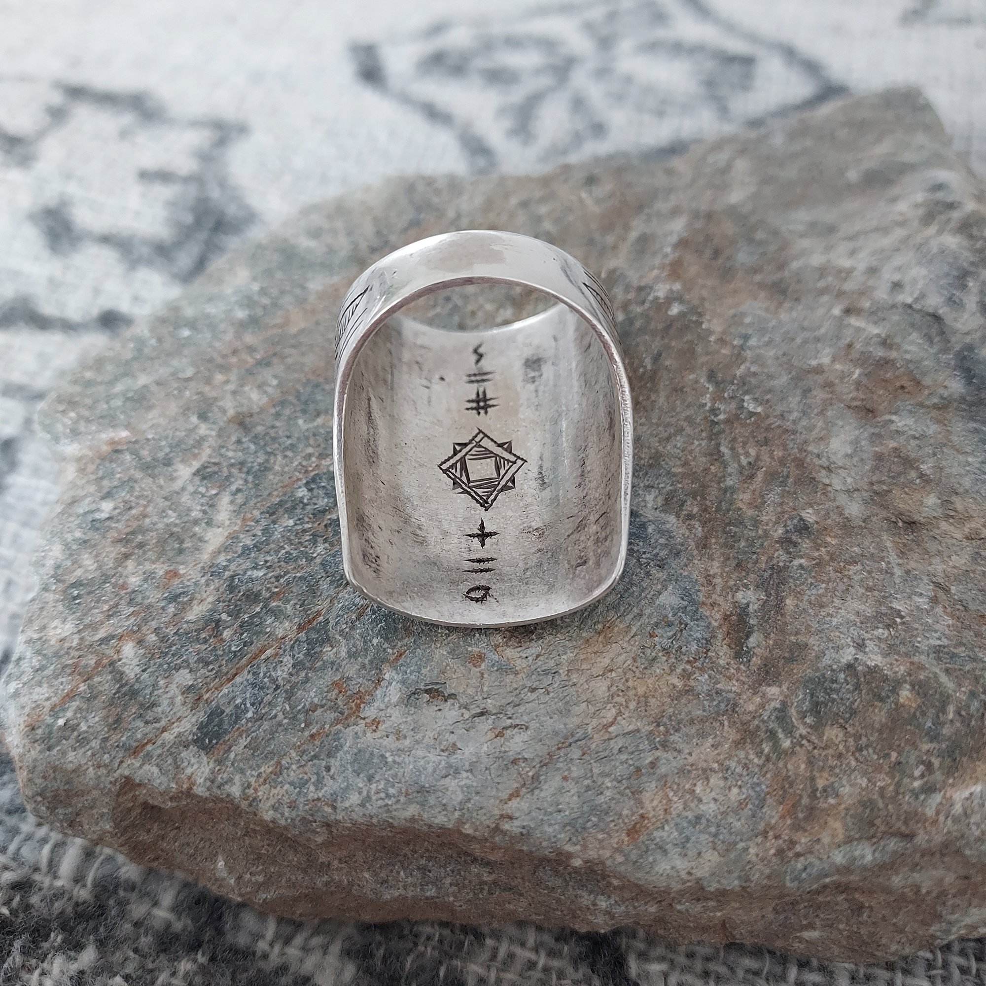 Tuareg Silver Eid Ring US 11 1/2 - KAZAART