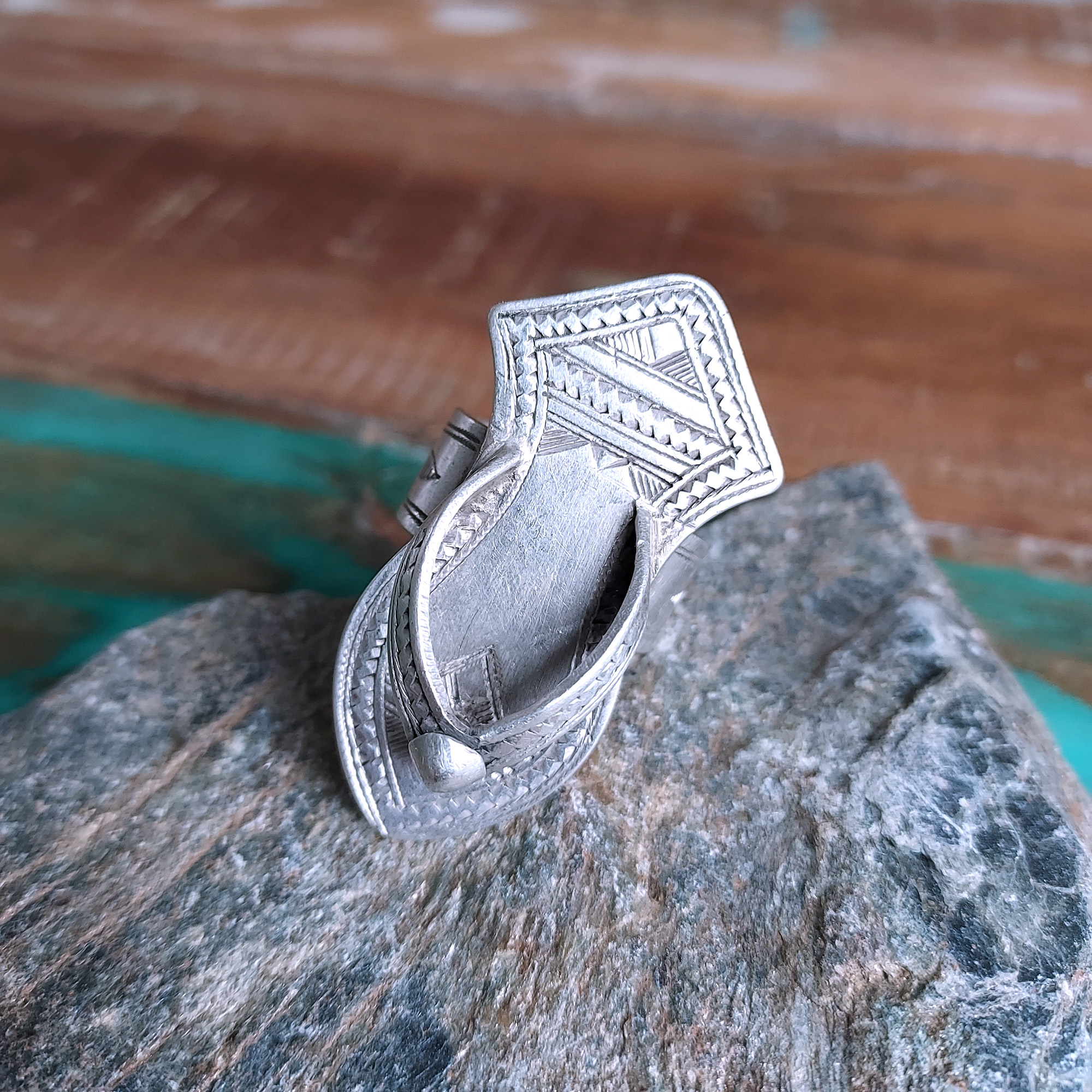 Tuareg Silver Sandal Ring US 11 1/2 - KAZAART