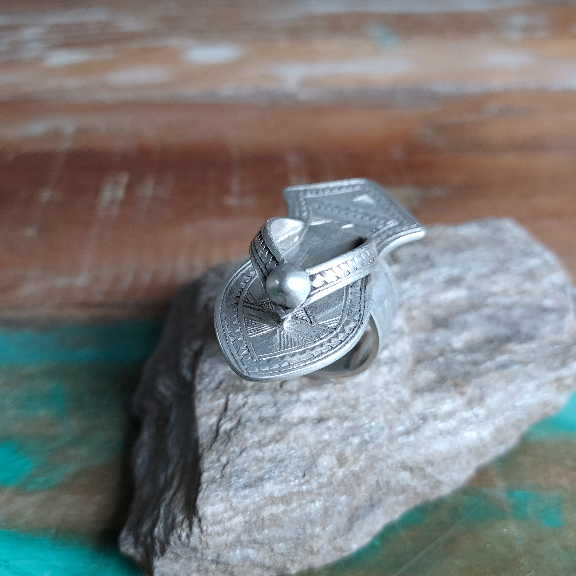 Tuareg Silver Sandal Ring US 11 1/2 - KAZAART