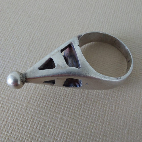 Tuareg silver ring with point shape from Mali or Niger