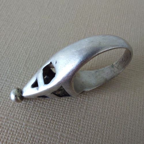 Tuareg silver ring with point shape from Mali or Niger