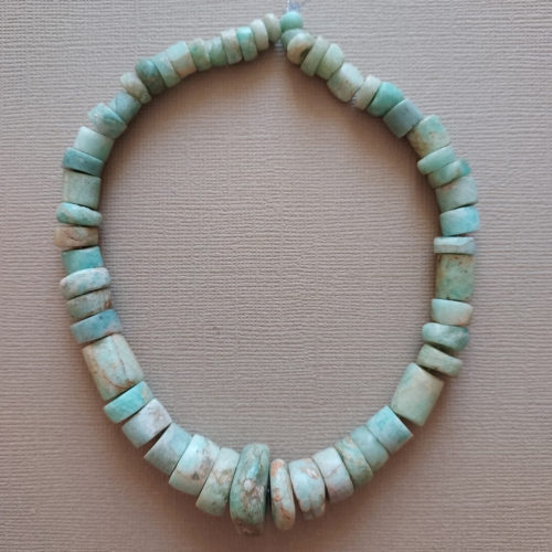 rare ancient excavated amazonite stone beads green colour from mali